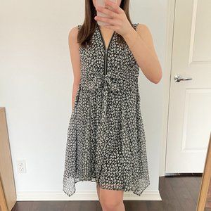 All Saints Jayda Sleeveless Floral Scatter Zip Mini Dress